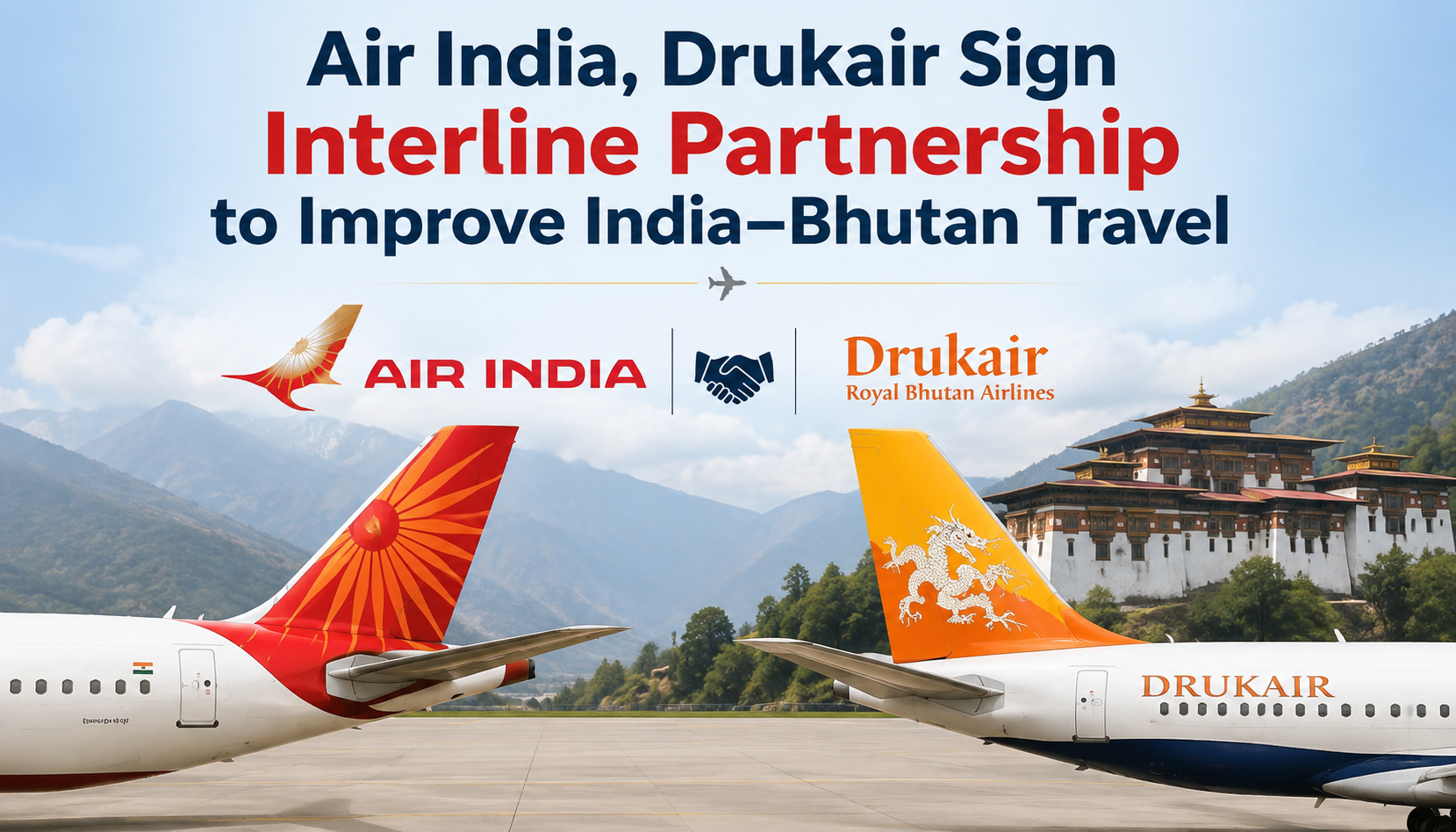 Air India, Drukair Sign Interline Partnership to Improve India–Bhutan Travel