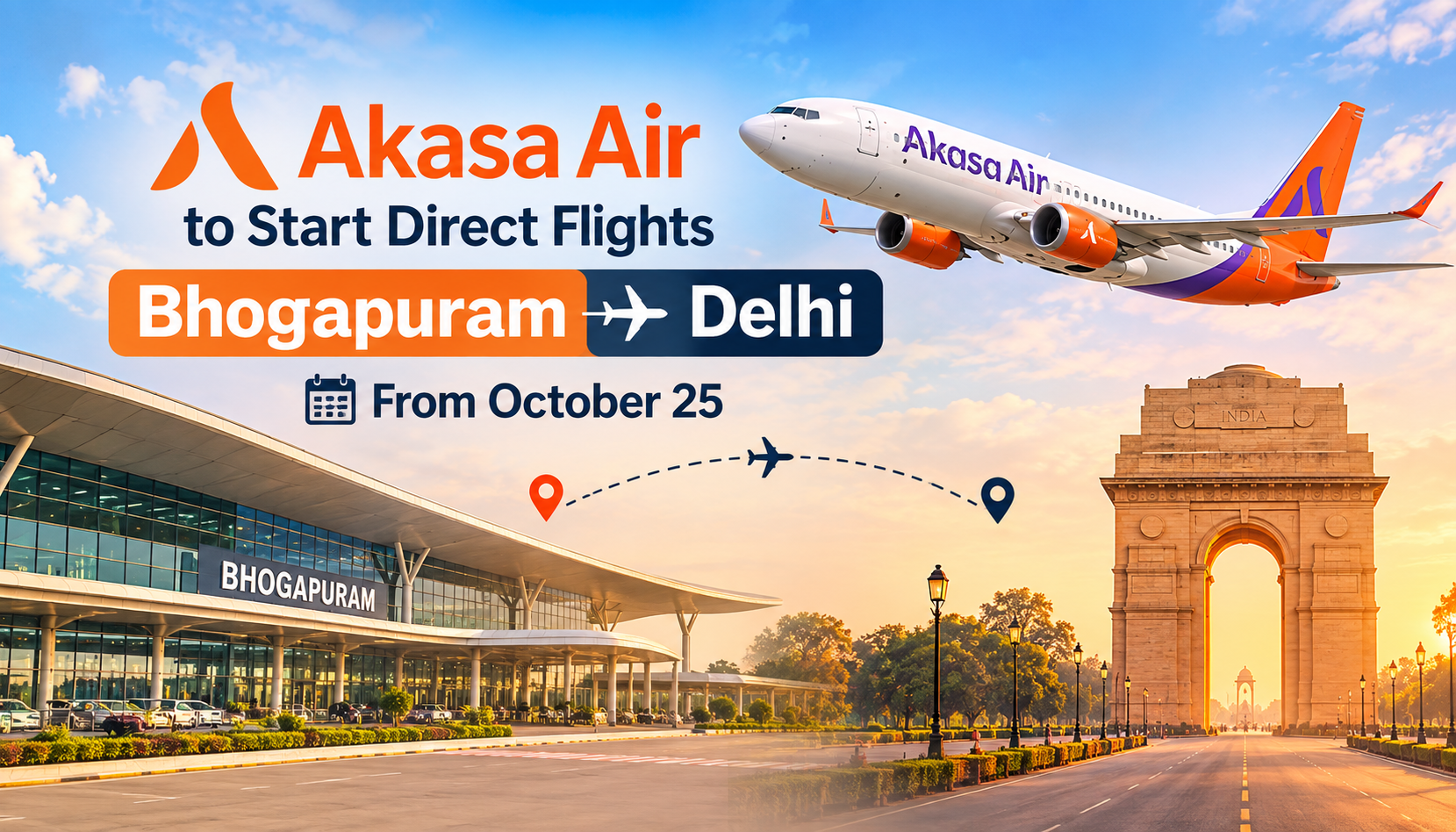 Akasa Air to Start Direct Bhogapuram to Delhi Flights from October 25