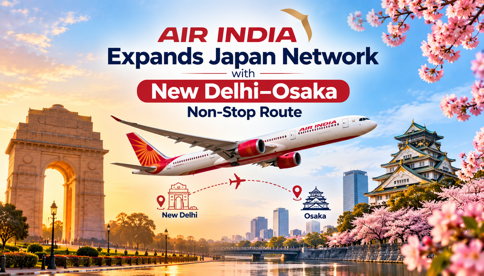Air India Expands Japan Network with New Delhi–Osaka Non-Stop Route